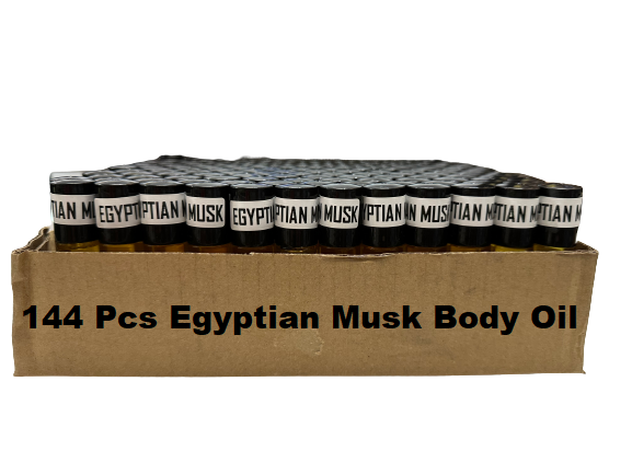 144 Pcs Egyptian Musk Body Oil Roll On Tray