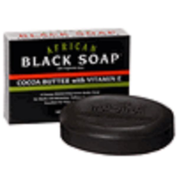 MADINA AFRICAN BLACK SOAP WITH COCOA BUTTER 3.5 OZ