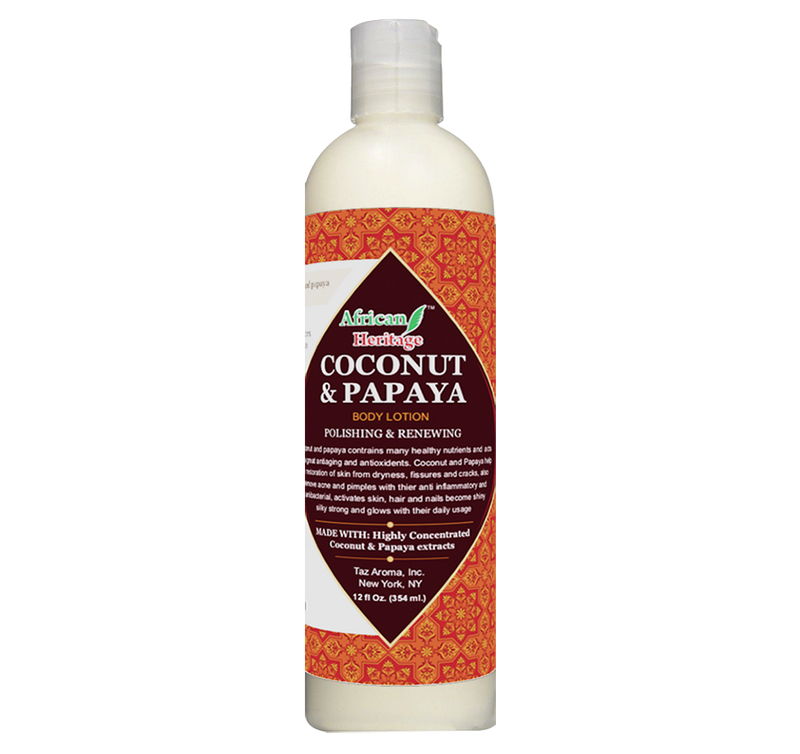 African Heritage Coconut & Papaya Lotion 12 oz